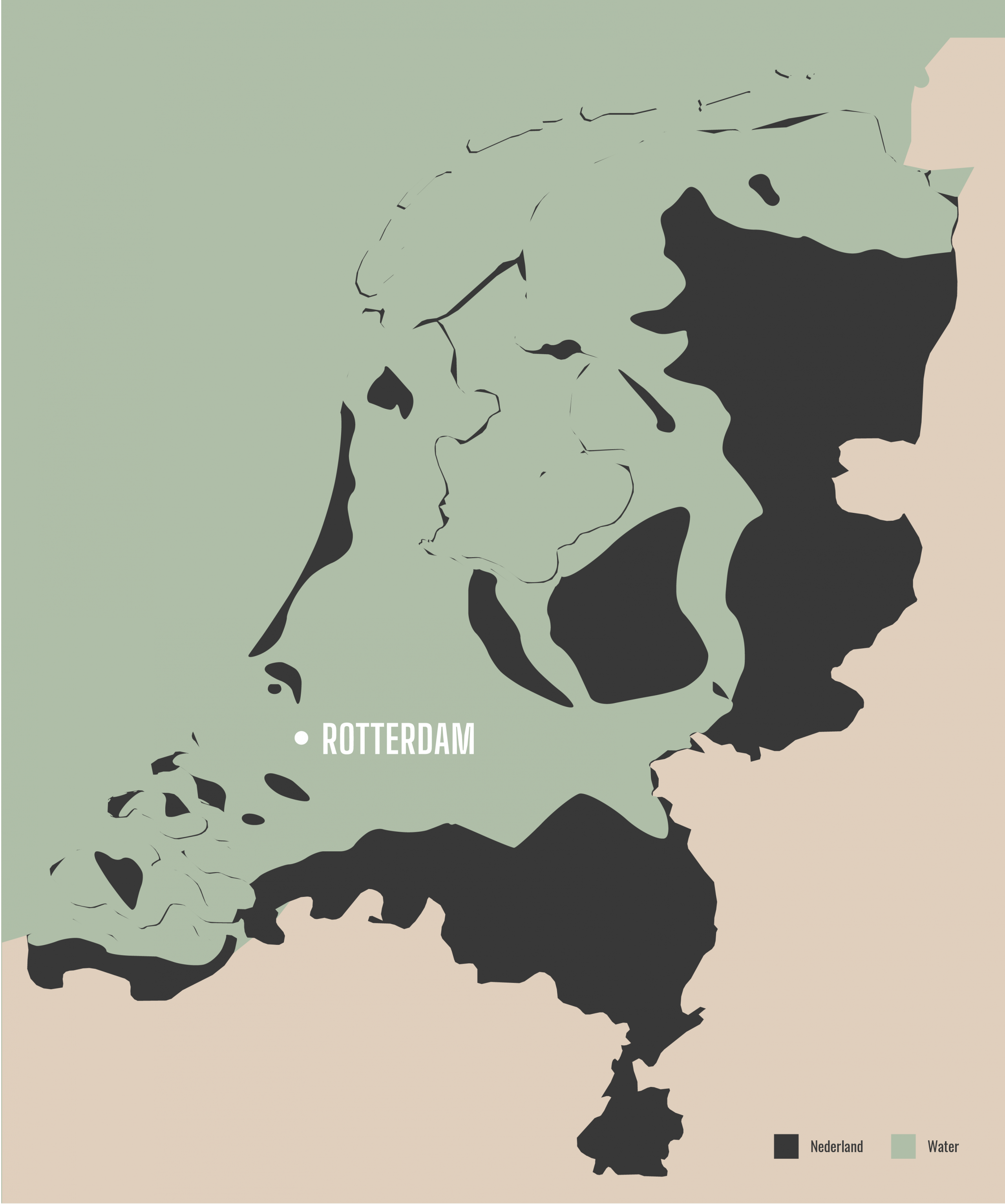 Nederland watergrens